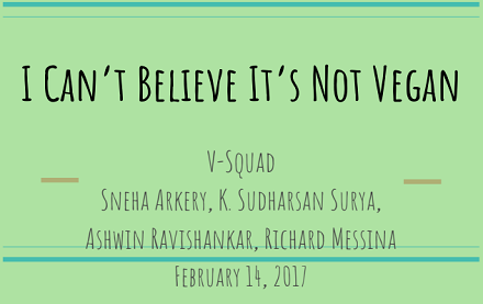 I Can't Believe It's Not Vegan